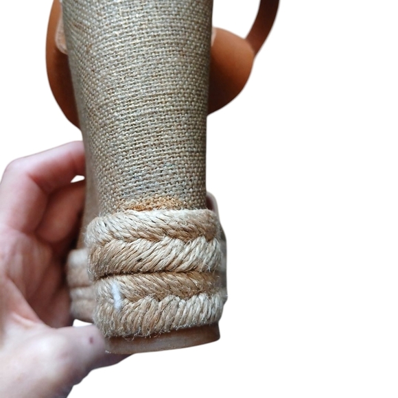 Tory Burch Espagrille Wedges Tan Open Toe Ankle Strap Sandals Size 9 B - Picture 12 of 13